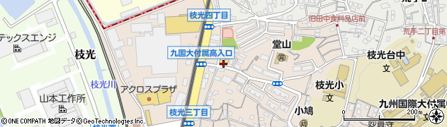 デイリーヤマザキ八幡枝光店周辺の地図