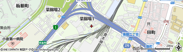 福岡県北九州市小倉北区菜園場1丁目10周辺の地図