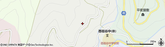 徳島県三好市西祖谷山村西岡200周辺の地図