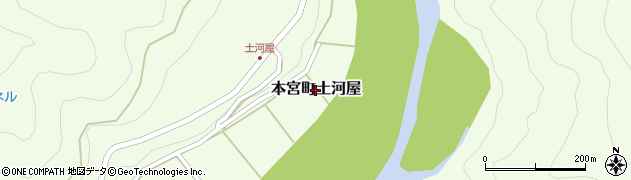 和歌山県田辺市本宮町土河屋周辺の地図