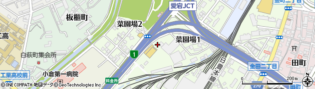 福岡県北九州市小倉北区菜園場1丁目周辺の地図