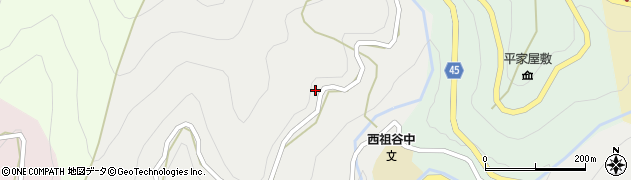 徳島県三好市西祖谷山村西岡189周辺の地図