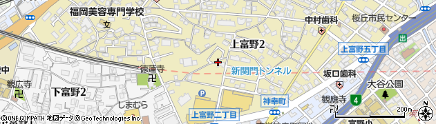 福岡県北九州市小倉北区上富野2丁目周辺の地図