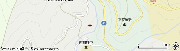 徳島県三好市西祖谷山村西岡91周辺の地図