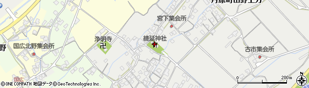 綾延神社周辺の地図