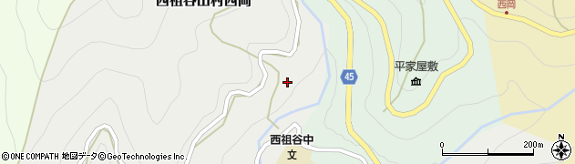 徳島県三好市西祖谷山村西岡94周辺の地図