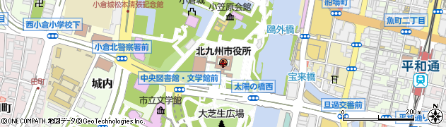 福岡銀行北九州市庁内支店 ＡＴＭ周辺の地図