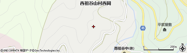 徳島県三好市西祖谷山村西岡195周辺の地図
