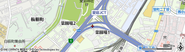 福岡県北九州市小倉北区菜園場1丁目4周辺の地図