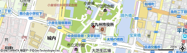 北九州市役所子ども家庭局　子ども家庭部・総務企画課周辺の地図