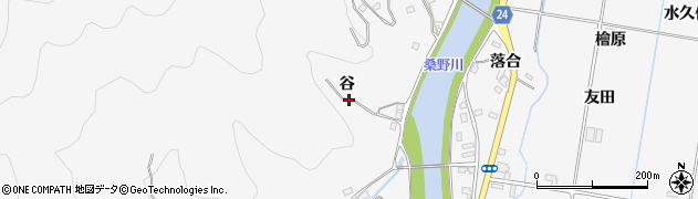 徳島県阿南市桑野町谷周辺の地図