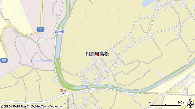 〒791-0524 愛媛県西条市丹原町高松の地図