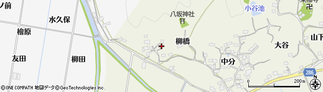 徳島県阿南市内原町柳橋周辺の地図
