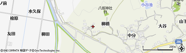 徳島県阿南市内原町（柳橋）周辺の地図