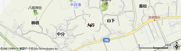 徳島県阿南市内原町（大谷）周辺の地図