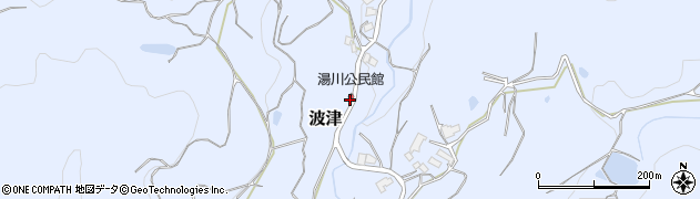 湯川公民館周辺の地図