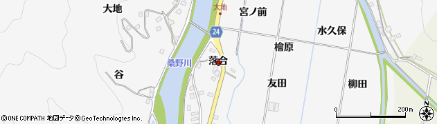徳島県阿南市桑野町落合周辺の地図