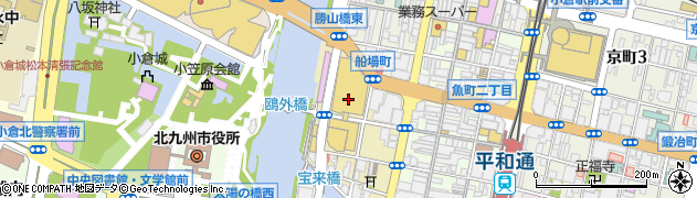 井筒屋小倉店　本館Ｂ１Ｆ洋菓子コーナー周辺の地図