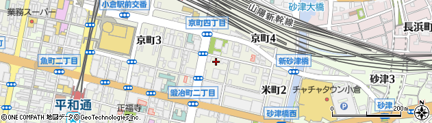 オリックスレンタカー小倉駅小倉城口店周辺の地図