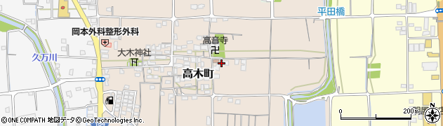 愛媛県松山市高木町周辺の地図