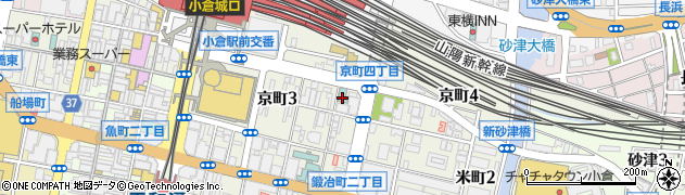 東横ＩＮＮ小倉駅南口周辺の地図
