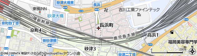 福岡県北九州市小倉北区長浜町周辺の地図