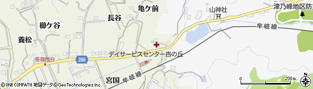 徳島県阿南市内原町亀ケ前周辺の地図
