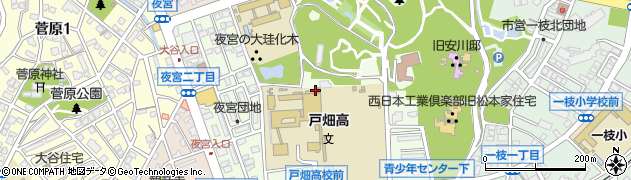 福岡県北九州市戸畑区夜宮周辺の地図
