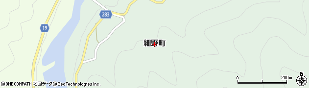 徳島県阿南市細野町周辺の地図