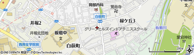 福岡県北九州市小倉北区白萩町1-16周辺の地図