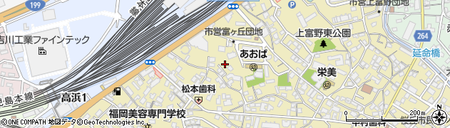 福岡県北九州市小倉北区上富野3丁目3周辺の地図