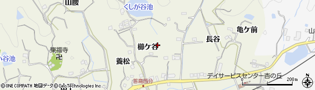 徳島県阿南市内原町櫛ケ谷周辺の地図