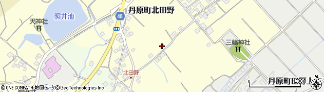 愛媛県西条市丹原町北田野993周辺の地図