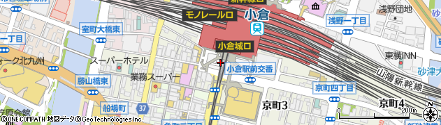ＪＲ九州レンタカー＆パーキング小倉駅南口自動車整理場駐車場周辺の地図