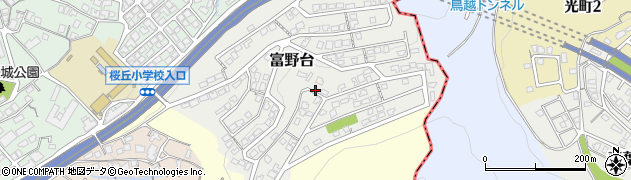 福岡県北九州市小倉北区富野台周辺の地図