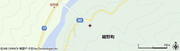 徳島県阿南市細野町（谷上）周辺の地図