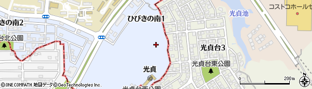 福岡県北九州市若松区ひびきの南周辺の地図