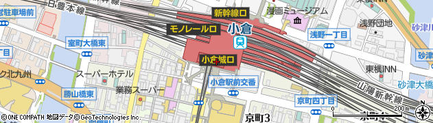 ステーションホテル小倉 日本料理 祇園周辺の地図