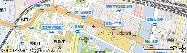 小倉室町郵便局周辺の地図
