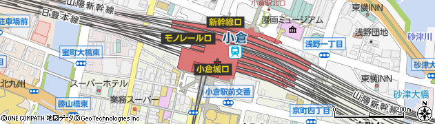 北九州銀行小倉ターミナルビル ＡＴＭ周辺の地図