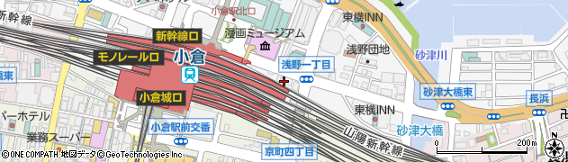 鹿島学園高等学校通信制普通科　小倉キャンパス周辺の地図