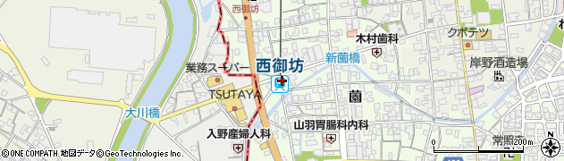 西御坊駅周辺の地図
