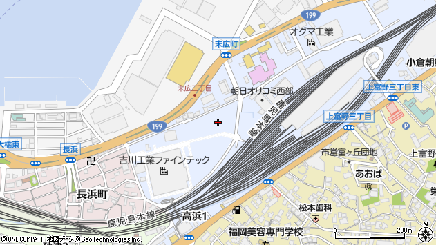 〒802-0021 福岡県北九州市小倉北区高浜の地図