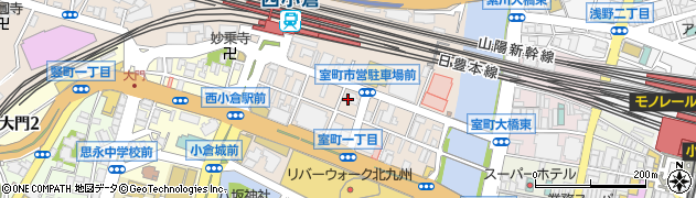 福岡県北九州市小倉北区室町周辺の地図