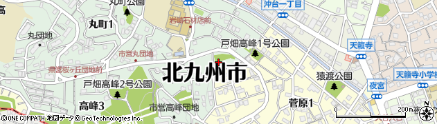 豊前坊公園周辺の地図
