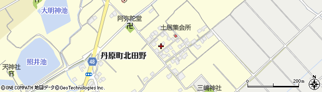 愛媛県西条市丹原町北田野747周辺の地図