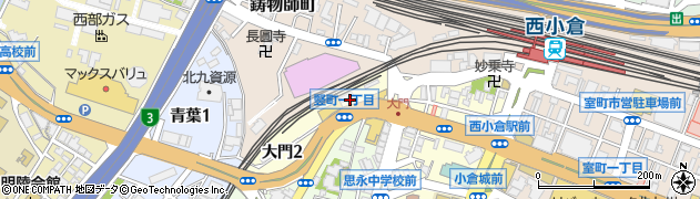 福岡県北九州市小倉北区大門2丁目周辺の地図