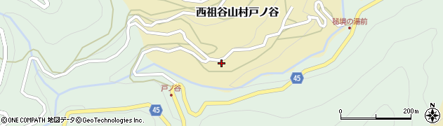 徳島県三好市西祖谷山村戸ノ谷88周辺の地図