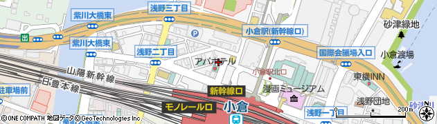 オリックスレンタカー小倉駅新幹線口店周辺の地図