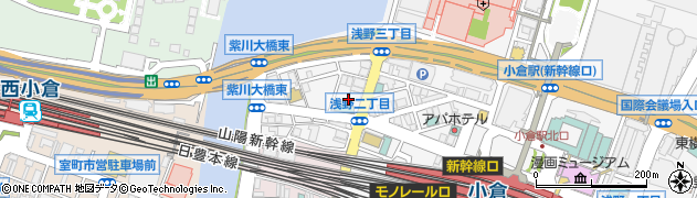 福岡県北九州市小倉北区浅野2丁目6周辺の地図